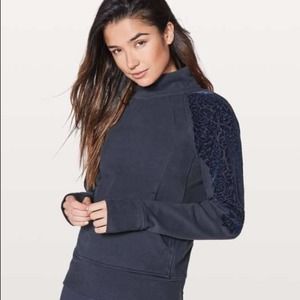 Lululemon Navy Floral Flock Pullover
